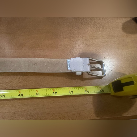 J.Crew Cream / White Silver Studded Embellished Belt - Picture 6 of 6